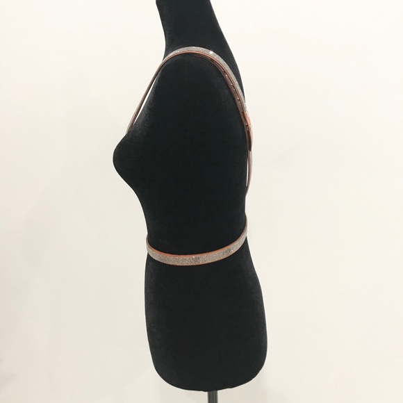 Leather Belt, Double Wrap Cross Body,  Lt. Brown main image 5
